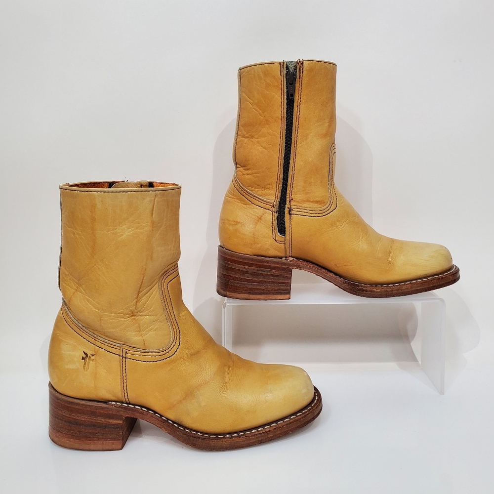 Frye Campus Leather Ankle Boot - Banana